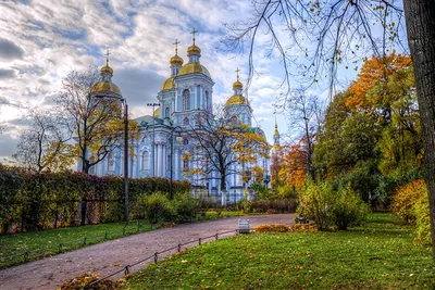 Картинки Санкт-Петербург Церковь Россия Cathedral of St. Nicholas