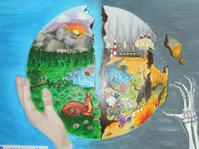 Плакат на тему: экология души» — создано в Шедевруме