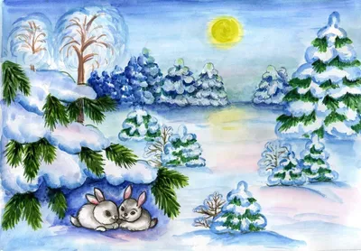 Картинки на тему зимний лес обои