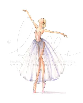 Картинка для срисовки балерина (21 шт)