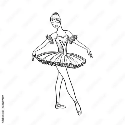 Рисунок мультяшная балерина - 59 фото