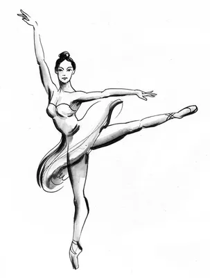 Картинки балерины для срисовки
