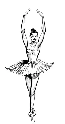 Картинка Балерины распечатать в формате A4 онлайн | RaskraskA4.ru