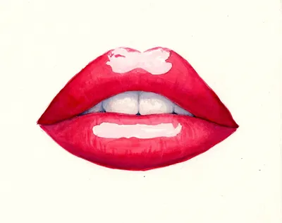 Красивые губы рисунок - 64 фото
