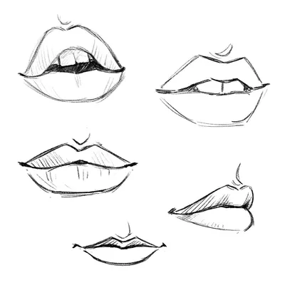 Нарисованные губы | Нарисовать губы, Рисование, Губы