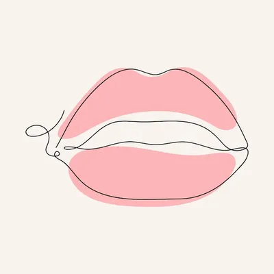 Красивые женские губы. Целовать. Векторная иллюстрация каракулей.  Нарисованный от руки эскиз. - Ozero - российский фотосток