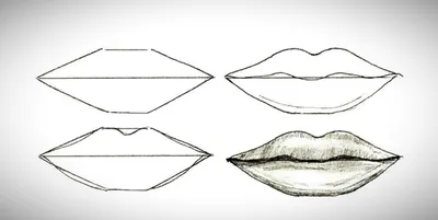 Как нарисовать губы человека поэтапно 8 уроков