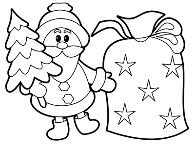 Раскраска новый год раскраски. раскраски детям, черно-белые картинки, новый  год, праздник, зима, снеговик, шляпа, шарфик