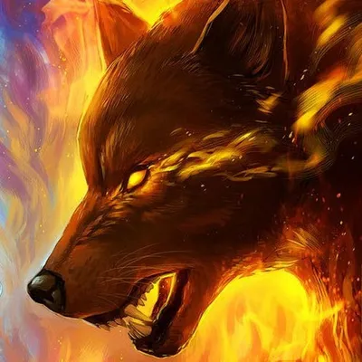 Картинки огненных волков обои