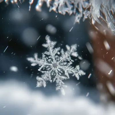 Завеса из падающего снега, в углу …» — создано в Шедевруме