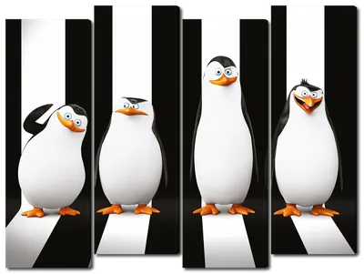 Пингвины Мадагаскара,смешные,пушистые,…» — создано в Шедевруме