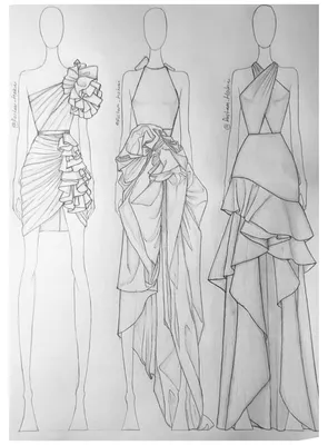 Набросок карандашом платья с бусинами…» — создано в Шедевруме