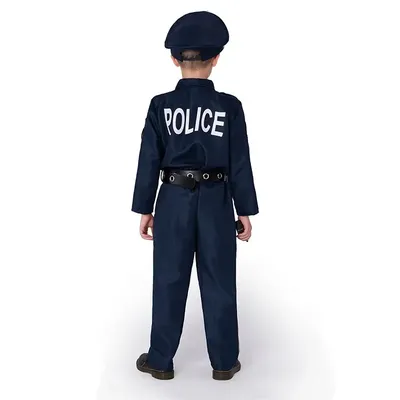 Наряд, костюм американской полиции для детей, полицейский костюм офицера,  костюм для мальчиков, Полицейская Униформа с аксессуарами, бинокль со  свистком | AliExpress