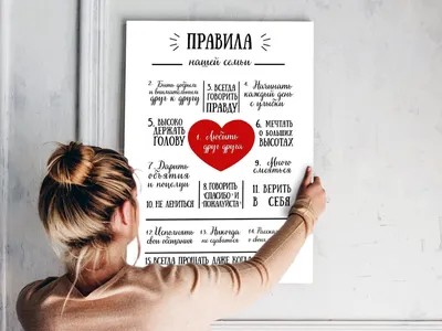 Купить Постер (плакат), картина Правила дома для семьи в Минске, Широкий  выбор размеров и видов Постеров (плакат), картин Правила дома для семьи
