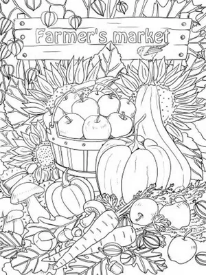 Раскраски Овощи для печати бесплатно для детей и взрослых