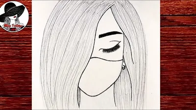 Как Нарисовать Девушку В Маске Очень Легко | Рисунки Карандашом | Miss  Fatima - Art - YouTube
