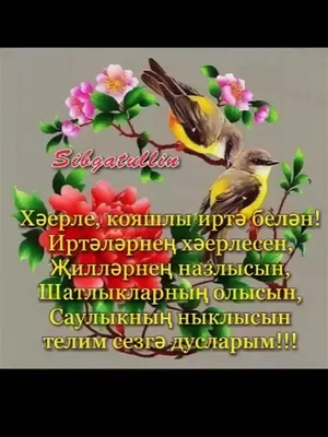 Пожелания Доброго утра на татарском языке (60 картинок) 🌟