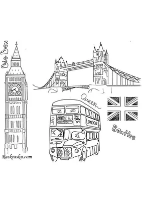 Достопримечательности Лондона, Англии и Великобритании Иллюстрация вектора  - иллюстрации насчитывающей шина, достопримечательностью: 151514341