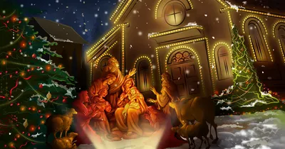 Рождество Христово обои для рабочего стола, картинки Рождество Христово,  фотографии Рождество Христово, фото Рождество Христово скачать бесплатно |  FreeOboi.Ru