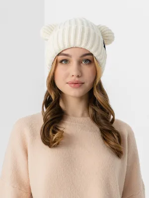 Женская шапка с ушками, плюшевая, меховая, зимняя купить по низким ценам в  интернет-магазине Uzum (787086)