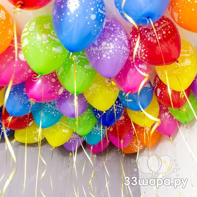 Воздушные шарики \"С днём Рождения Яркие конфетти\" купить по цене 160.00  руб. в Екатеринбурге | Интернет-магазин Академия чудес