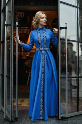 Купить свободное синее платье с кружевом Натали в Новороссийске арт. 10281,  интернет-магазин KOKETTE