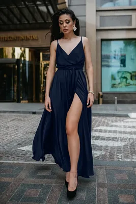 Женское вечернее платье с блестками Cathy, блестящее темно-синее платье с  открытыми плечами и разрезом сбоку, для выпускного вечера | AliExpress