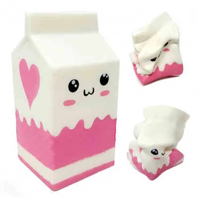 Мягкая Игрушка антистресс сквиши Молоко Скуиши Squishy - купить с доставкой  по выгодным ценам в интернет-магазине OZON (562861623)
