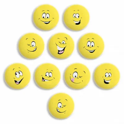 Купить Классические шарики-игрушки Праздничные товары для вечеринок  Забавный шарик-переключатель Emoji Смайлик 12 шт. Антистрессовые игрушки  для облегчения аутизма Настроение Дети Дети | Joom