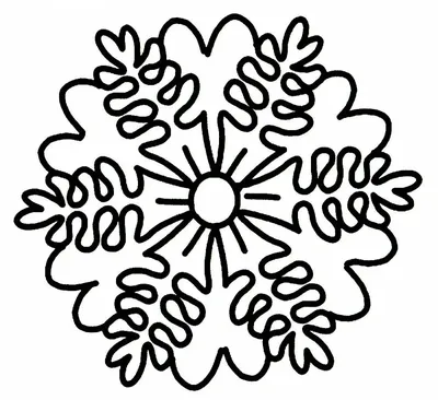 Снежинка раскраска для детей - 81 фото