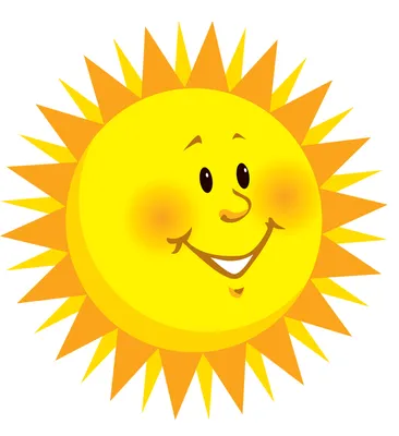 Раскраски Раскраска Солнышко улыбается Контур солнца, скачать распечатать  раскраски.