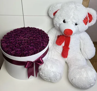 Комплект Розы + Мишка купить в Солигорске