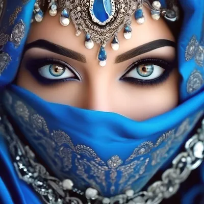 Восточные карие глаза женщины, …» — создано в Шедевруме
