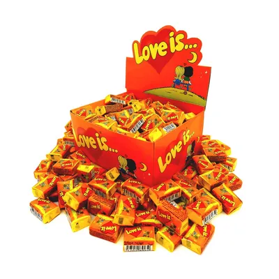 Жевательная резинка Love is… (ананас-апельсин) блок 100 шт: купить по  лучшей цене в Алматы | Интернет-магазин Marwin