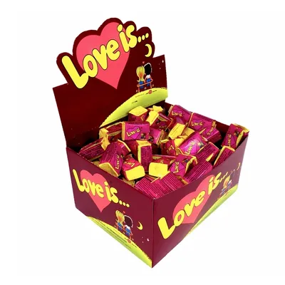 Жевательная резинка Love is со вкусом яблока и лимона 4,2 г x 100 шт -  купить с доставкой на дом в СберМаркет