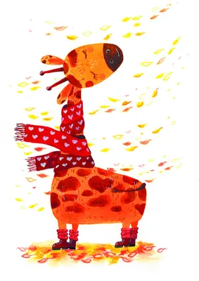 Жираф детский рисунок самый простой - 57 фото