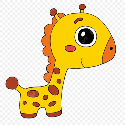 Жираф детский рисунок самый простой - 57 фото
