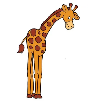 Жираф простой детский рисунок - 65 фото