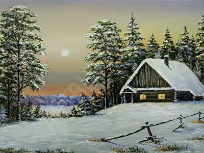 Зимний вечер в деревне Солнце на закате Стоковое Фото - изображение  насчитывающей солнце, село: 161583962