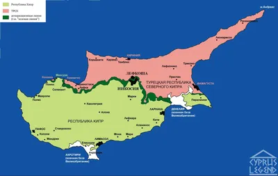 Карта Северного Кипра на русском | CyprusLegend