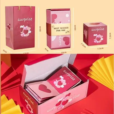 Оригинальная складная похлопывающая подарочная коробка для влюбленных, детей,  подарок на день рождения | AliExpress