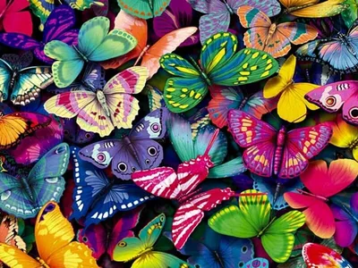 Красивые бабочки картинки нарисованные обои