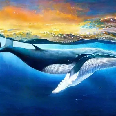 Красивый кит» — создано в Шедевруме