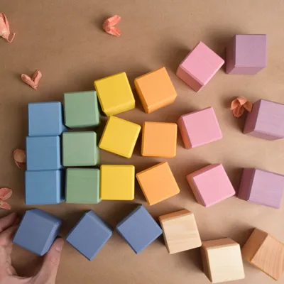Цветные кубики из бумаги