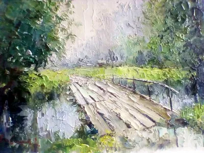 Летний дождь в парке» картина Контуриева Вячеслава маслом на холсте —  купить на ArtNow.ru