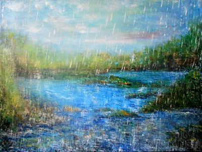 Летний дождь рисунок - 74 фото