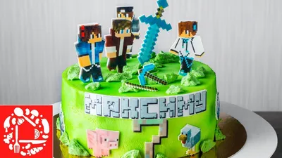 Торты и капкейки 📍 Алматы! on Instagram: “Еще один торт в стиле 'Майнкрафт'  в моей копилке 👦🏻 💚 ⠀ Внутри т… | Вечеринка в стиле minecraft, Торт  minecraft, Торт