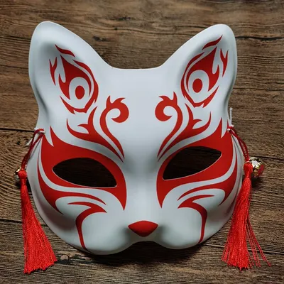 Аниме Косплей лиса кошка маска лицо женский костюм реквизит украшение  кисточкой Хэллоуин аксессуары японский стиль | AliExpress