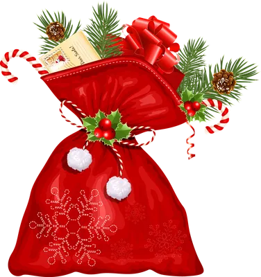 Новогодний мешок с подарками - Новый год - Картинки PNG - Галерейка |  Рождественские пейзажи, Рождественское художественное оформление,  Рождественские конфеты