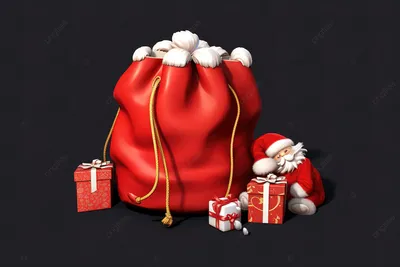 Мешок \"Подарок от Деда Мороза\", атлас, с завязками, красный, 20х30 см  купить в Чите Подарочные мешочки в интернет-магазине Чита.дети (10115552)